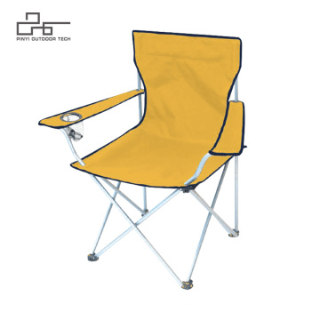 Portable Folding Chair with Arm Rest Cup Holder and Carrying and Storage Bag